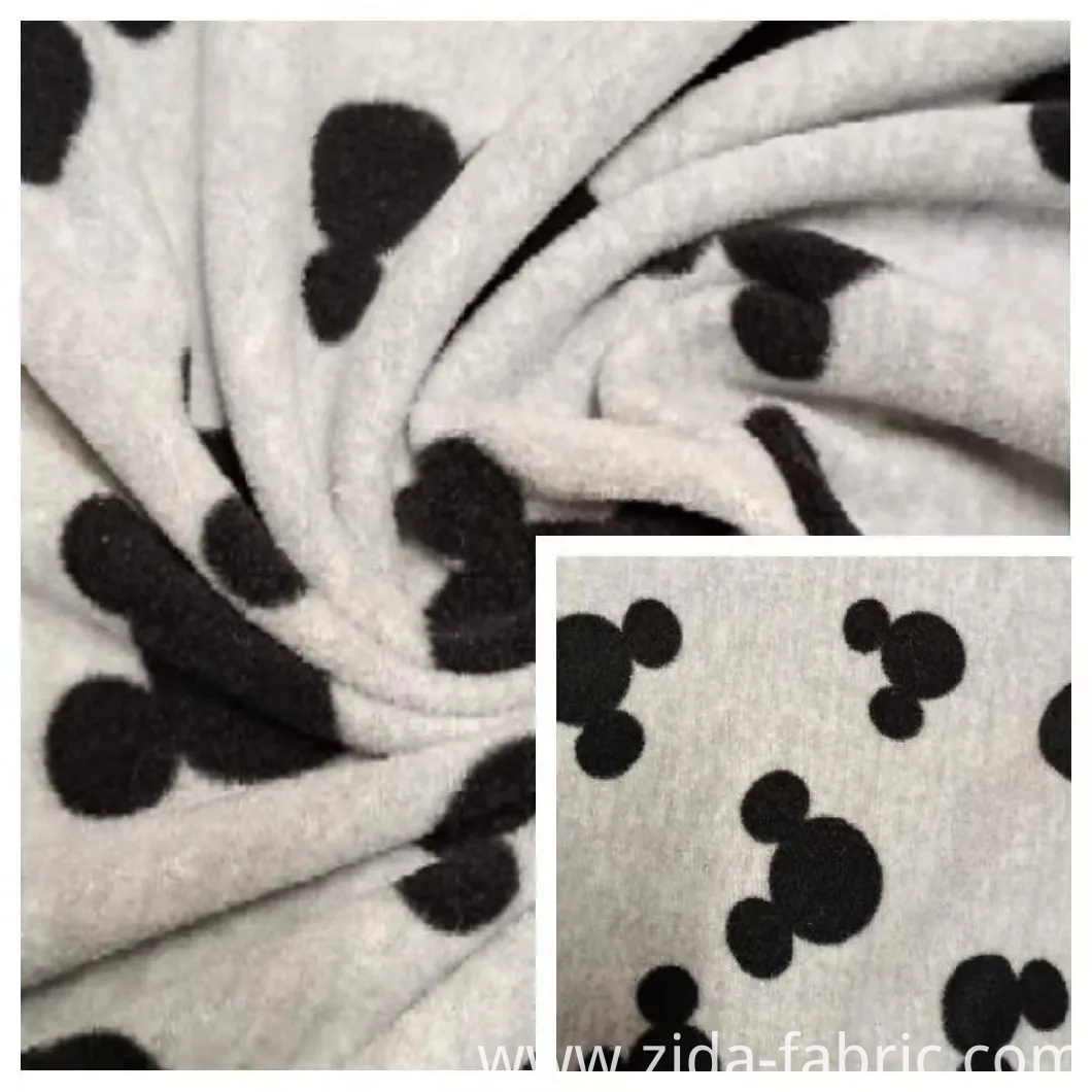 100% Polyester FDY150d/96f Double Brush Oneside Anti-Plling Cutted Fleece Fabric